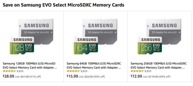 Samsung MicroSD EVO Memory Cards Drop to Their Lowest Price Ever [Deal]