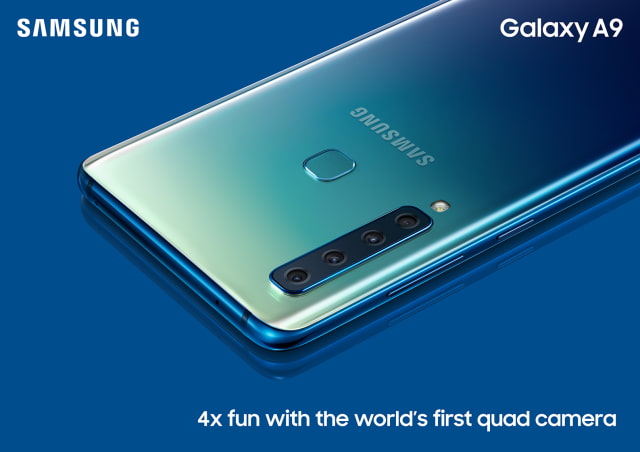 Samsung Unveils Galaxy A9 Smartphone With World&#039;s First Rear Quad Camera [Video]