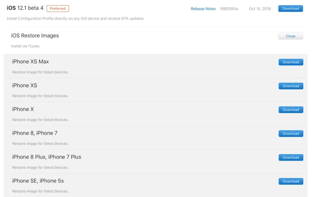 Apple Releases iOS 12.1 Beta 4 [Download]