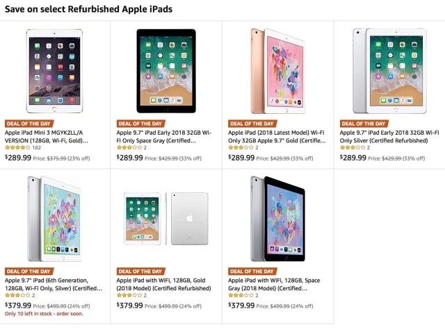 Refurbished iPads On Sale as Amazon&#039;s Deal of the Day