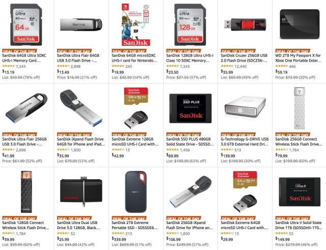 Deal of the Day: Sale on Flash Drives, Memory Cards, Hard Drives, More