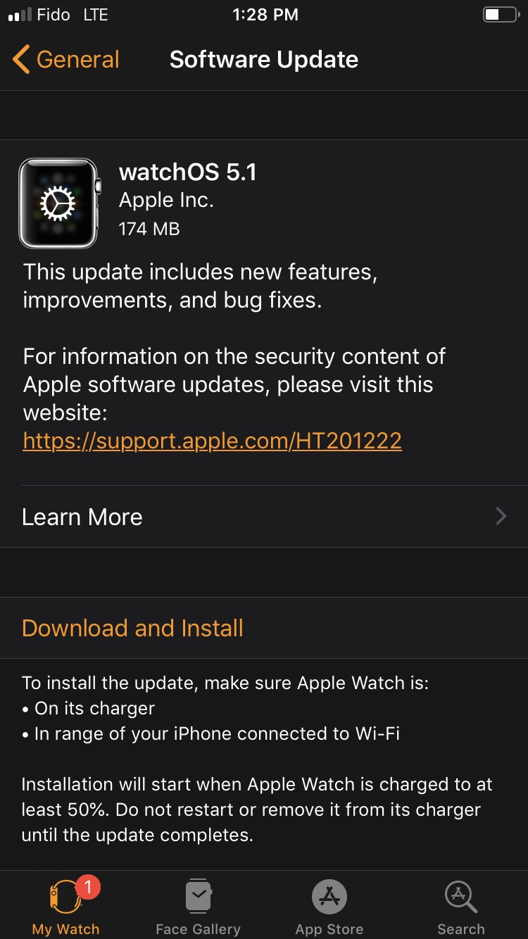 Apple Releases watchOS 5.1 for Apple Watch [Download]