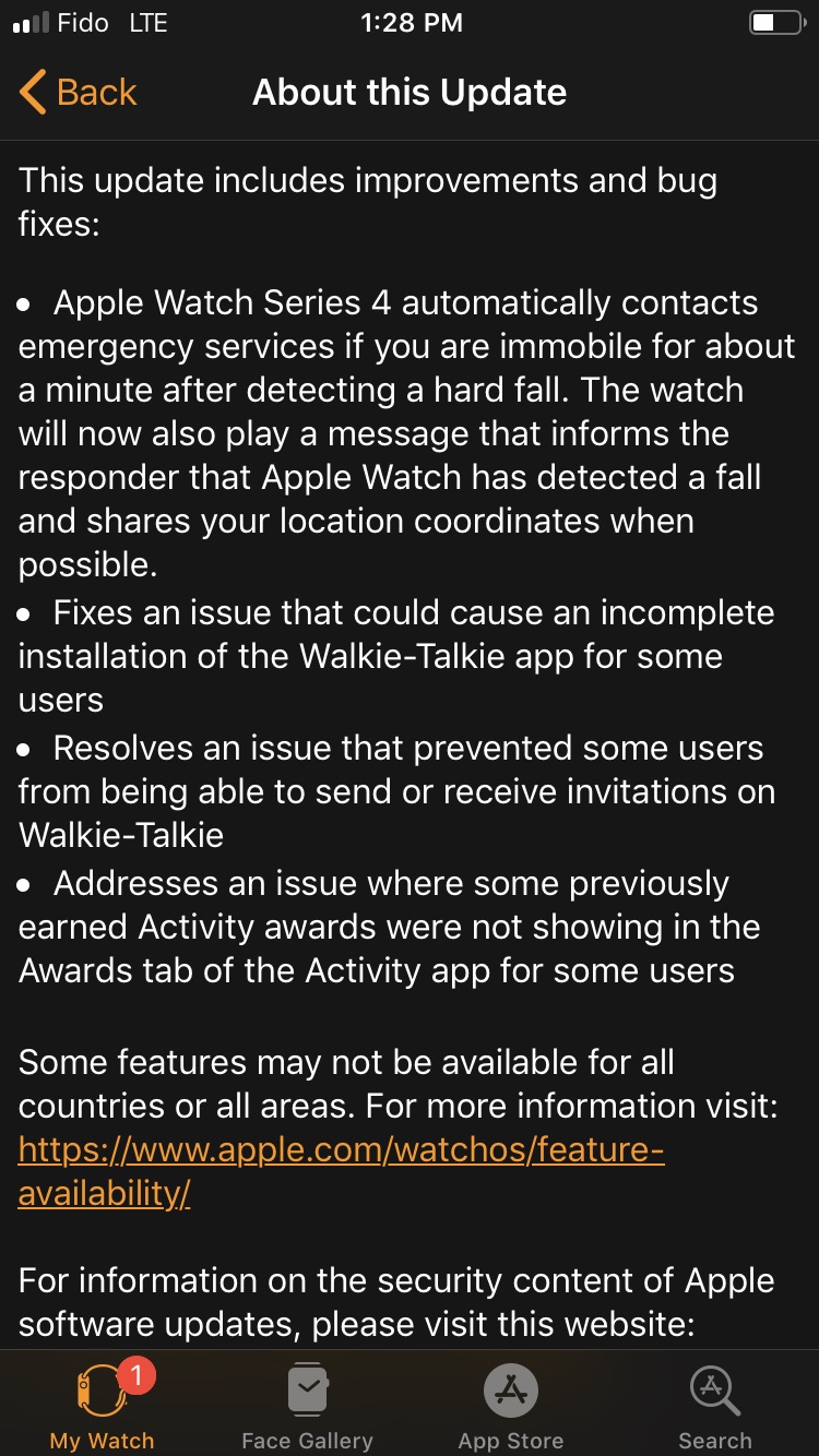 Apple Releases watchOS 5.1 for Apple Watch [Download]