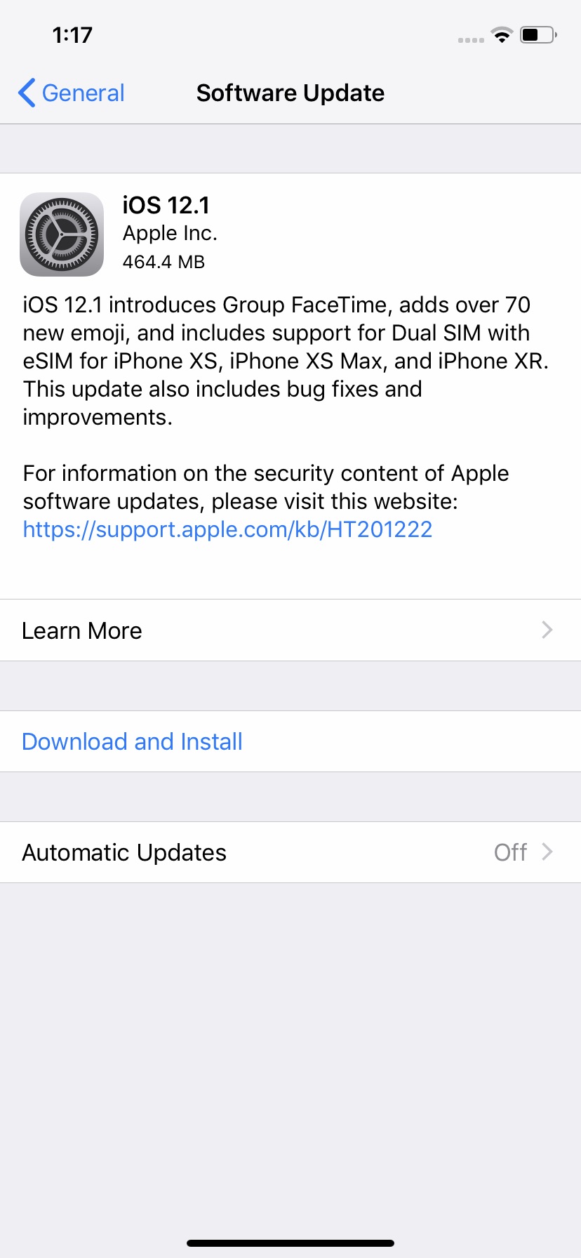 Here&#039;s the Full iOS 12.1 Changelog