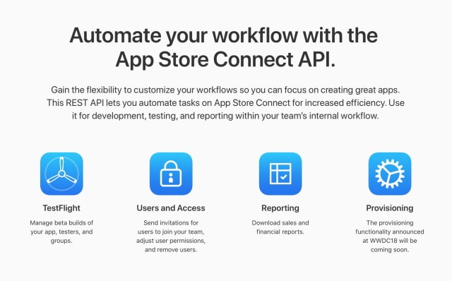 Apple Announces App Store Connect API for Developers