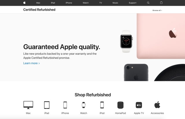 Apple Launches Redesigned &#039;Certified Refurbished&#039; Online Store