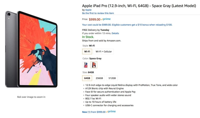 Amazon Starts Selling New iPad Pro, MacBook Air, Mac Mini, Apple Watch 4, More
