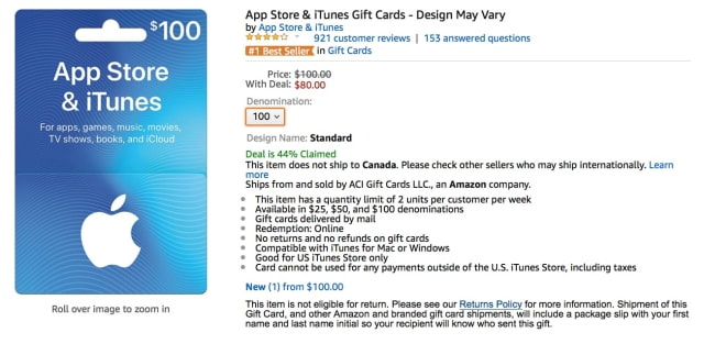 Get $20 Off an iTunes Gift Card [Deal]