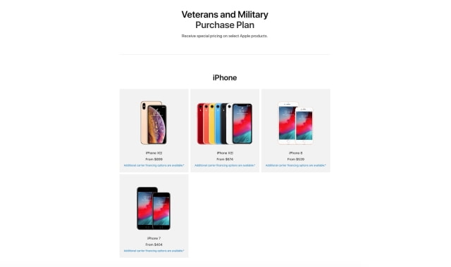 Apple Launches Online Store With 10% Discount for U.S. Military and Veterans