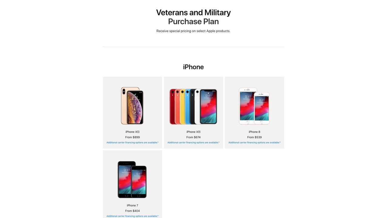 Apple Launches Online Store With 10 Discount For U S Military And Veterans Iclarified