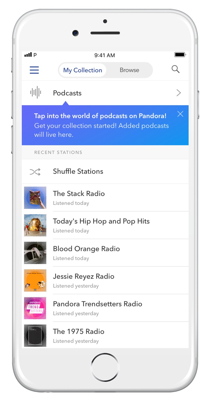 Pandora Gets Podcasts