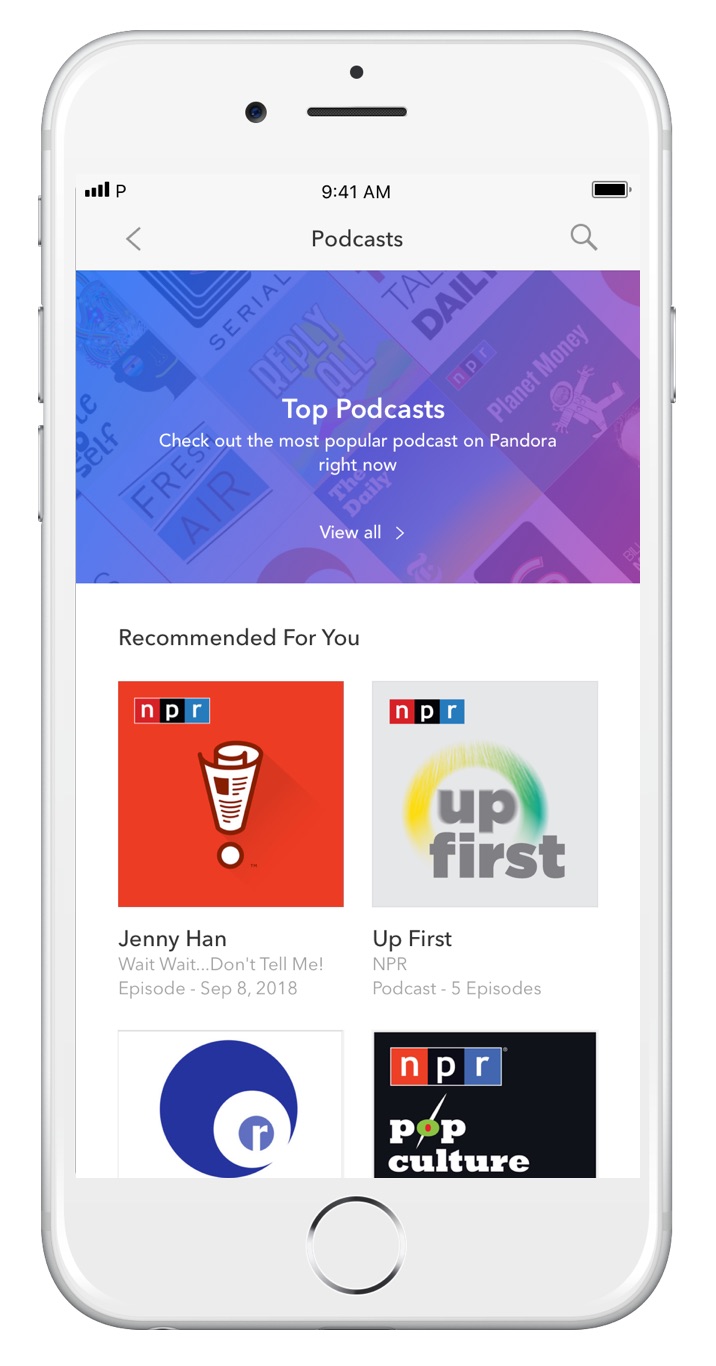 Pandora Gets Podcasts