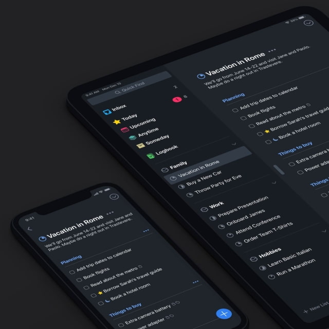 Things 3 Now Lets You Choose Between Light, Dark, and Black Mode