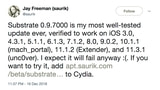 Saurik Releases Cydia Substrate for iOS 11.1.2 and iOS 11.3.1