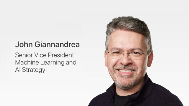 Apple Names John Giannandrea Senior Vice President of Machine Learning and AI Strategy