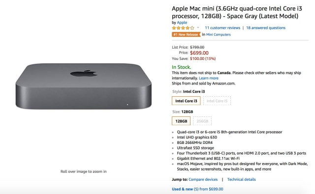 Get $100 Off the New 2018 Apple Mac Mini [Deal]