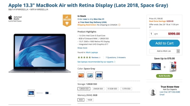 New 2018 MacBook Air On Sale for $200 Off [Deal]