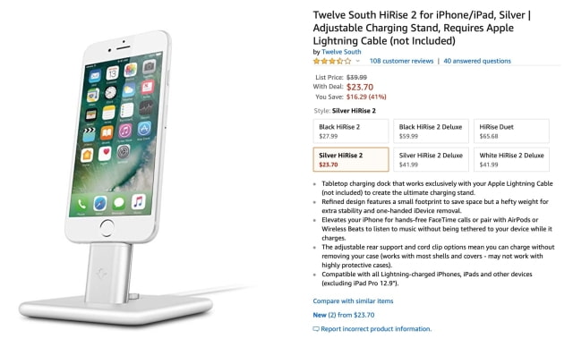 Twelve South HiRise Charging Stands On Sale for Up to 45% Off [Deal]