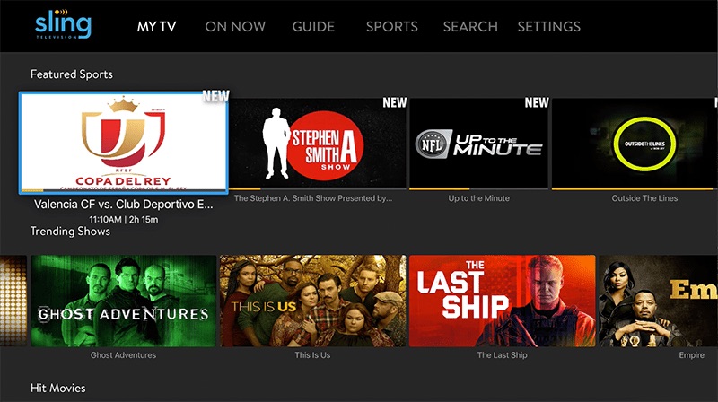 Sling TV Updates UI for Apple TV