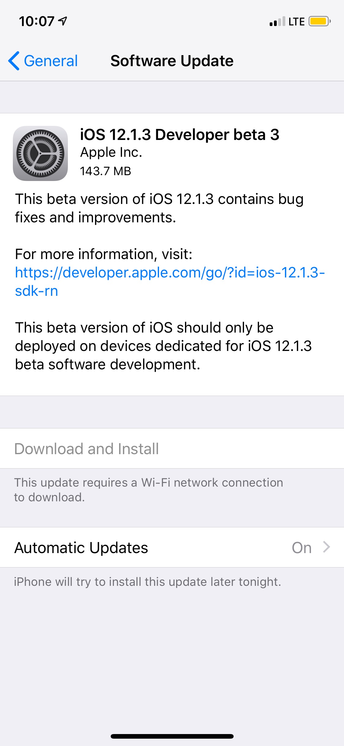 Apple Releases iOS 12.1.3 Beta 3 to Developers [Download]