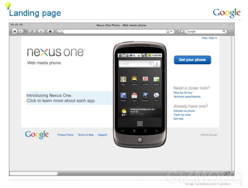 Google (Nexus One) Phone Pricing Details Leaked