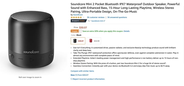 Anker Soundcore Mini 2 Bluetooth Speaker On Sale for 30% Off [Deal]
