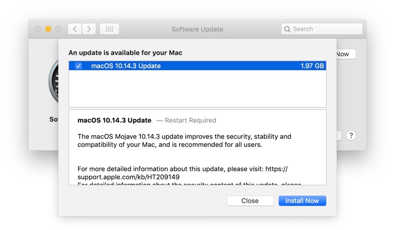 Apple Releases macOS Mojave 10.14.3 [Download]