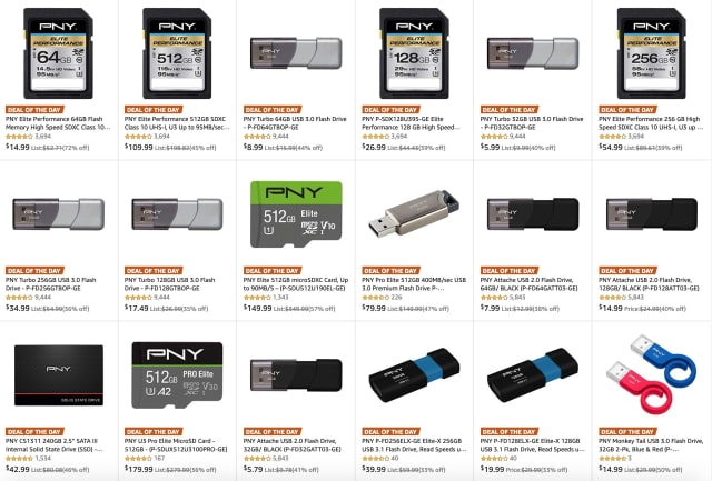 PNY Flash Drives and Memory Cards On Sale [Deal]
