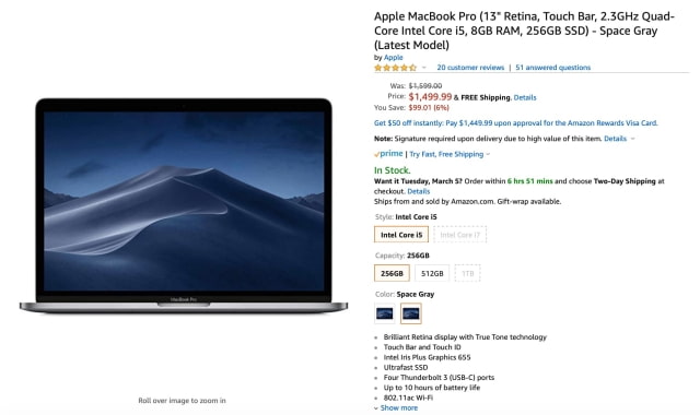 Get $300 Off Apple&#039;s 13-inch MacBook Pro With Touch Bar [Deal]