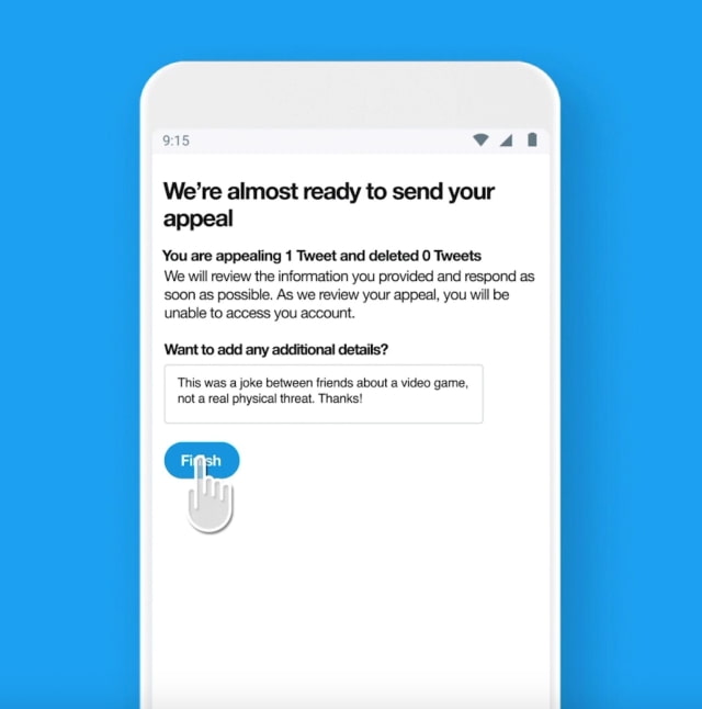 Twitter Now Lets You Appeal Tweet Violations in App