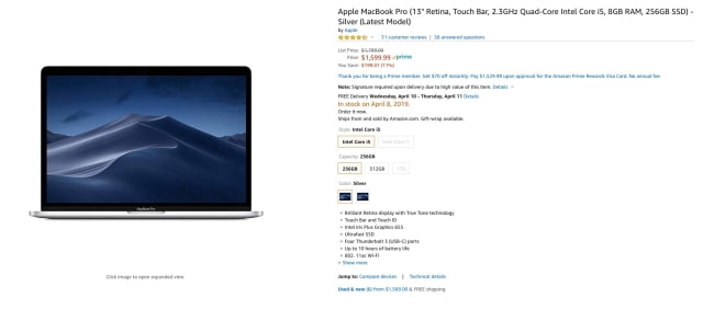 Get $199 Off a New 13-inch MacBook Pro With Touch Bar [Deal]