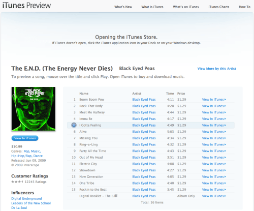 Apple Enables Web-Based iTunes Song Previews
