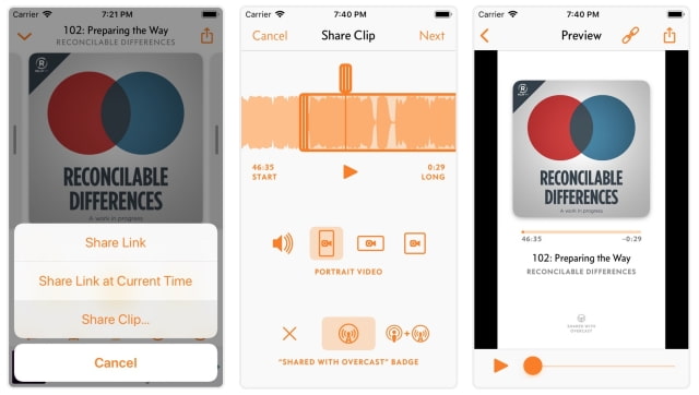 Overcast App Now Lets You Share Video or Audio Clips of Podcasts
