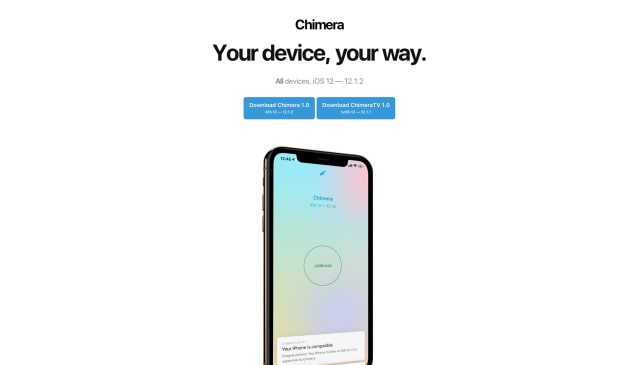 Electra Team Releases Chimera Jailbreak With Support for iPhone XS and XR