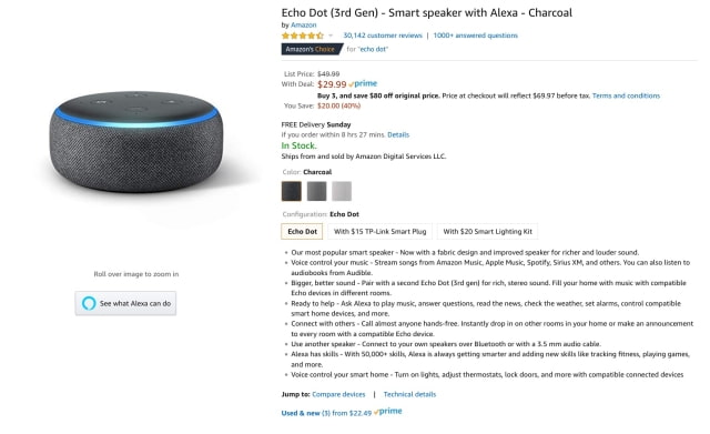 Echo Dot On Sale for 40% Off [Deal]