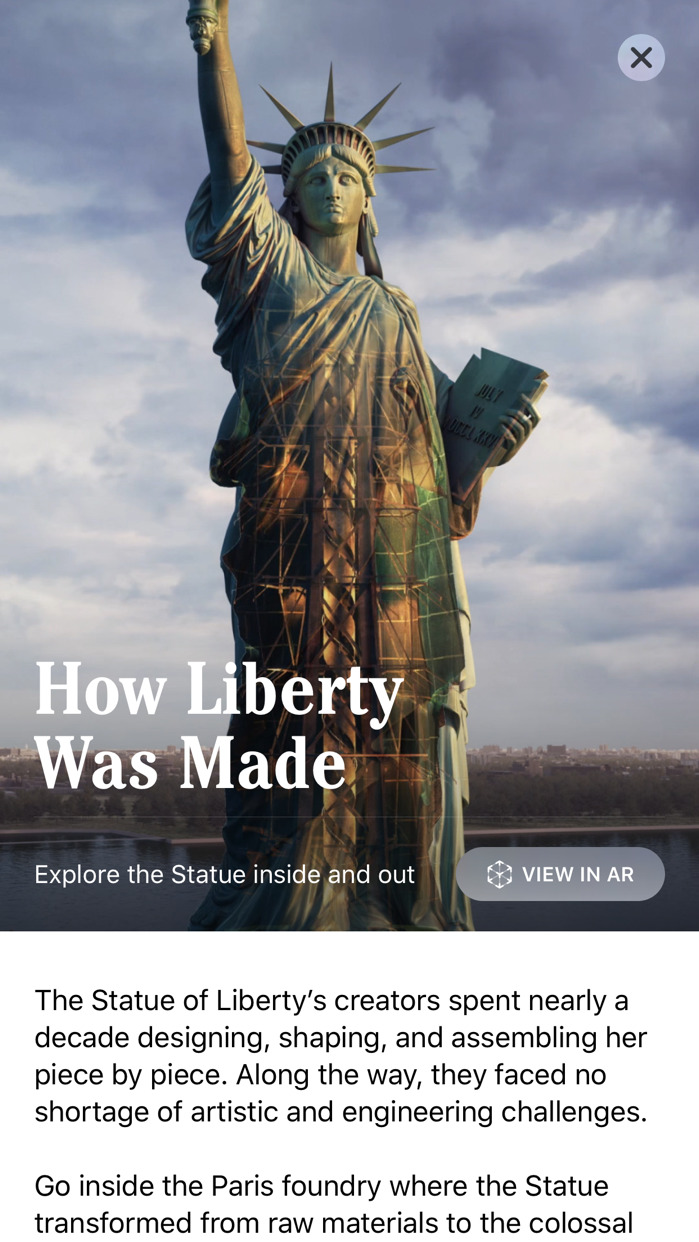 Tim Cook Highlights New &#039;Statue of Liberty&#039; AR App