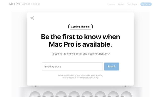 Apple Homepage Says New Mac Pro Coming in September