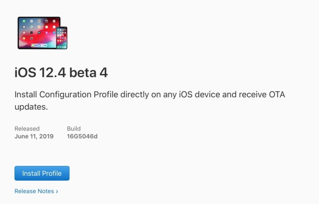 Apple Releases iOS 12.4 Beta 4 [Download]