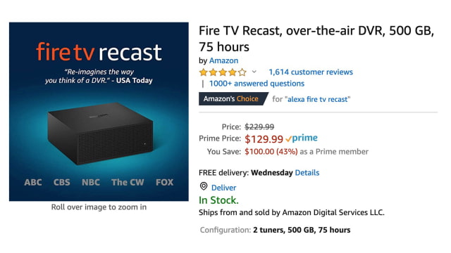Amazon Fire TV Recast On Sale for 43% Off [Deal]