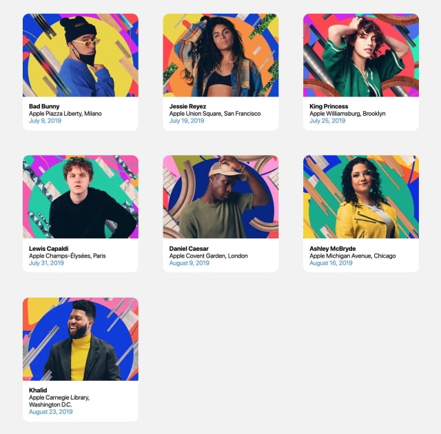 Apple Announces Apple Music &#039;Up Next&#039; Concert Tour at Marquee Apple Store Locations