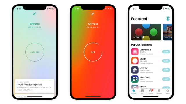 Chimera Jailbreak Adds Support for iOS 12.2, Select iOS 12.3 Betas, tvOS 12.2