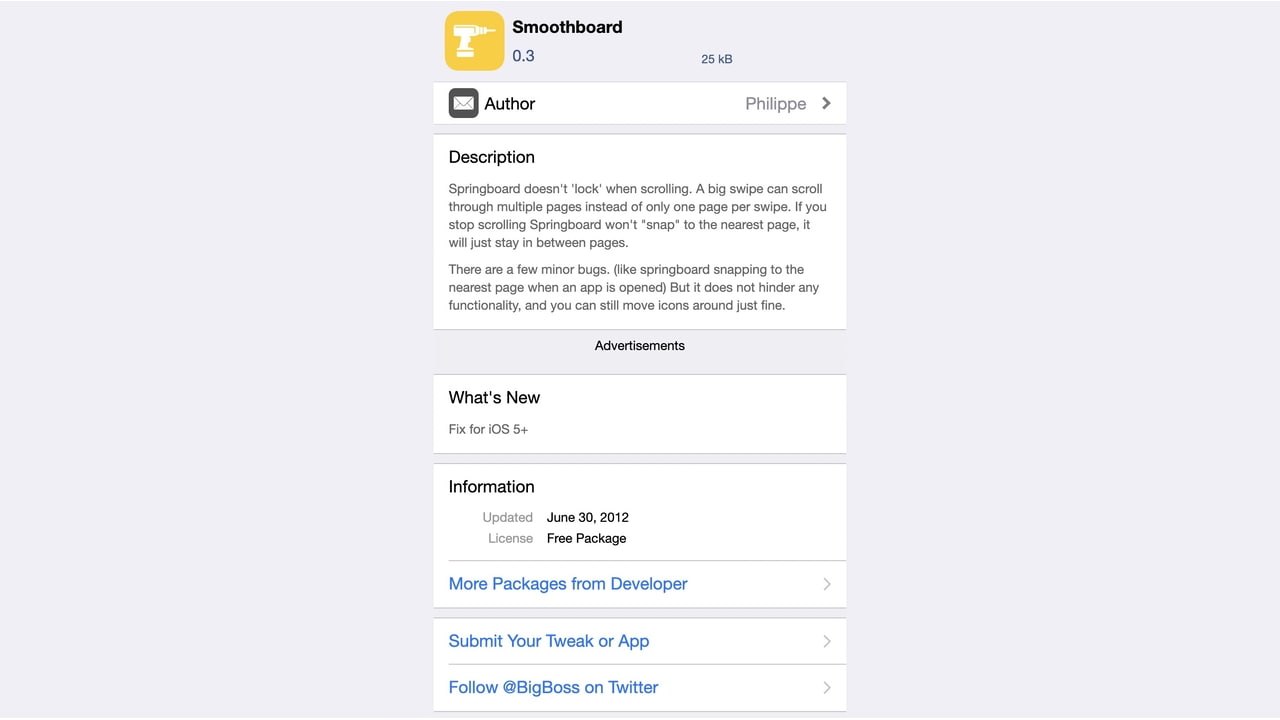 Smoothboard: Swipe Smoothly Through iPhone Springboard Pages - iClarified