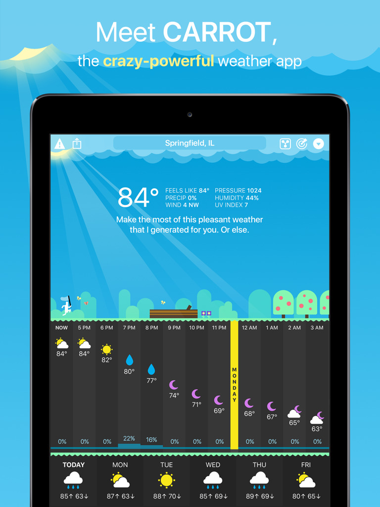 CARROT Weather App Gets iPad Design Refresh, Support for Split View and Slide Over, Much More