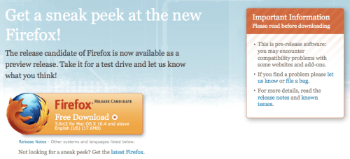 Second Release Candidate of Firefox 3.6 Now Available
