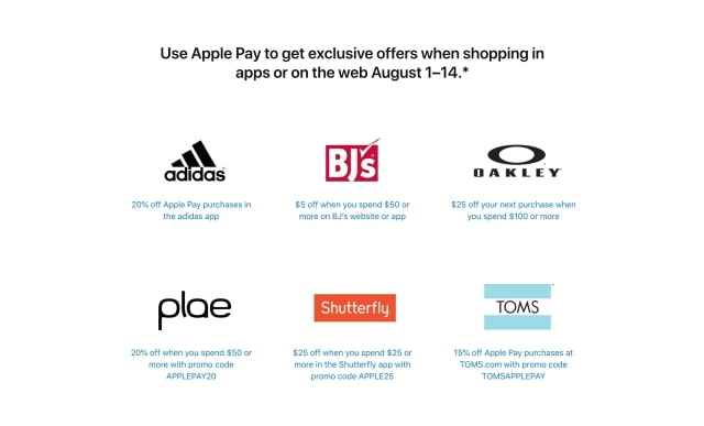 Apple Announces Six Apple Pay Promos for Back to School Shopping