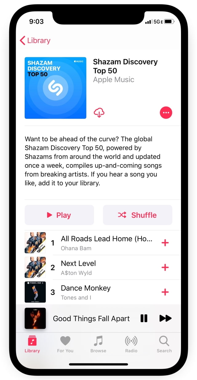 Apple Music Gets New &#039;Shazam Discovery Chart&#039;