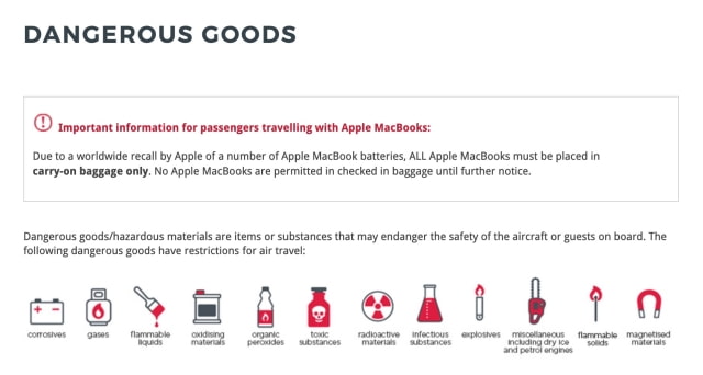 Virgin Australia Bans All MacBooks From Checked Baggage