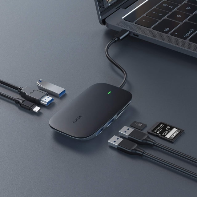Aukey 7-in-1 USB-C Hub With 100W Power Delivery On Sale for 50% Off [Deal]
