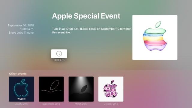 Apple Events App Updated Ahead of September 10th Special Event