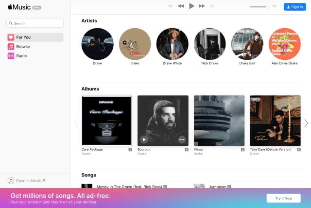 Apple Launches Public Beta of Apple Music on the Web